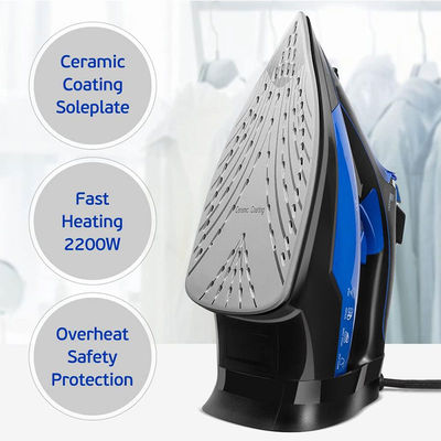 2400W Roupas Ferros de vapor com sola de cerâmica Turbo de vapor vertical