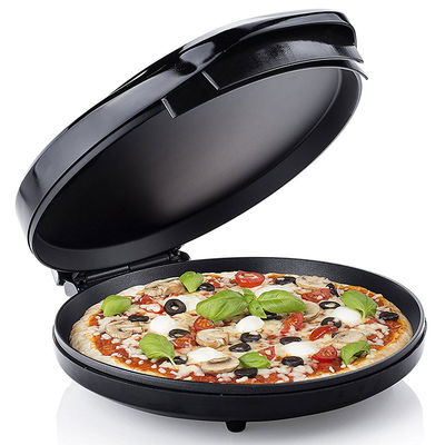 Máquina de fazer pizza elétrica de 12 polegadas não pegajosa para casa Pizza Pan Pie Calzone Cooker com controle de temperatura ajustável