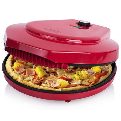 Máquina de fazer pizza elétrica de 12 polegadas não pegajosa para casa Pizza Pan Pie Calzone Cooker com controle de temperatura ajustável