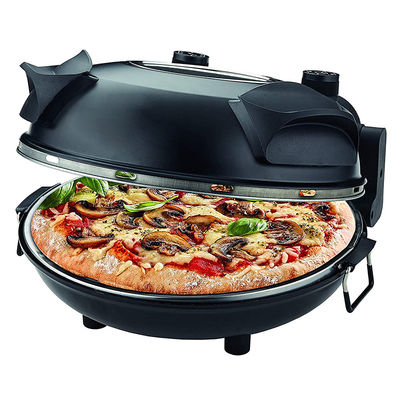 Pizza Maker Controle de temperatura ajustável com janela visível Pedra especial e panela de cozimento Forno de pizza crispy crispy