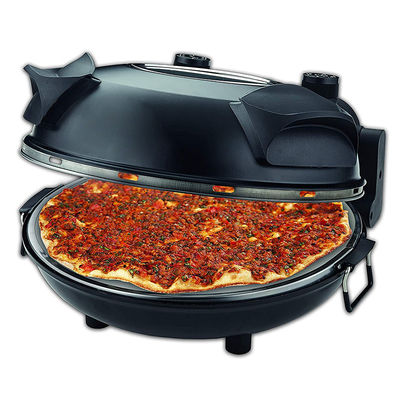 Pizza Maker Controle de temperatura ajustável com janela visível Pedra especial e panela de cozimento Forno de pizza crispy crispy