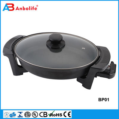 Skillet Elétrico By Culina 18/10 aço inoxidável, interior antiaderente, com tampa de vidro 12 polegadas Ptfe redondo pfoa livre caixa de lavagem de louça