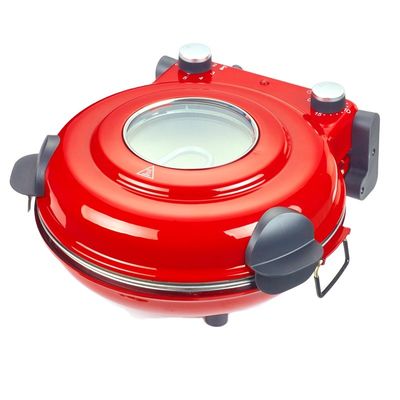 novo design revestimento não-aderente panela de pizza de ferro fundido com panela de pizza redonda multifunção colorida pedra de pizza de aço inoxidável