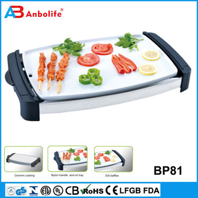 Anbo Factory venda direta a quente panela de churrasco elétrica redonda não pegajosa/panela elétrica de pizza frigideira