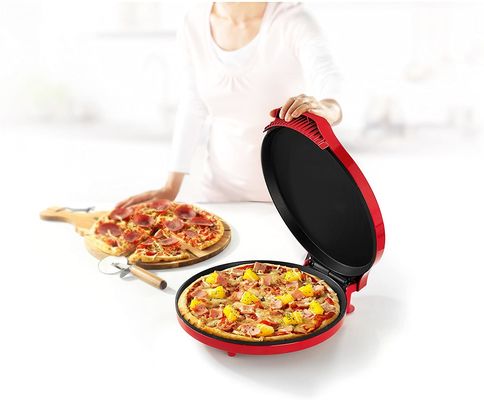 Máquina de fazer pizza multifunção com controle de temperatura ajustável Ideal para pizza quiches tartes crepes BBQ forno de pizza elétrico