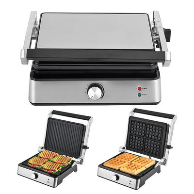 4 fatias Grill elétrico com placas desmontáveis fabricante de waffle Sandwich Panini Press Grill de contato 2200W placas intercambiáveis
