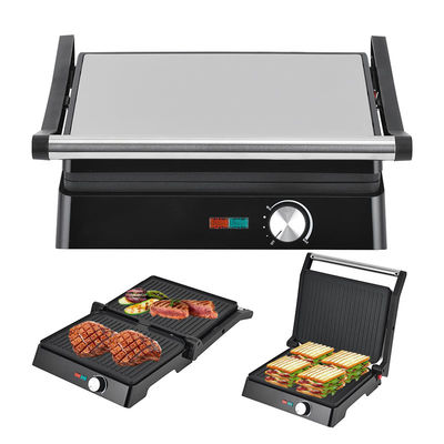 4 fatias Grill elétrico com placas desmontáveis fabricante de waffle Sandwich Panini Press Grill de contato 2200W placas intercambiáveis