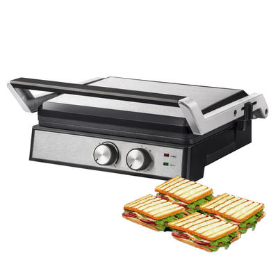 4 fatias Grill elétrico com placas desmontáveis fabricante de waffle Sandwich Panini Press Grill de contato 2200W placas intercambiáveis