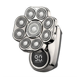 90 Mins Homens Produtos de Cuidados Pessoais Cabeça Razor Elétrico 9D Barbeador de Cabeça Flutuante