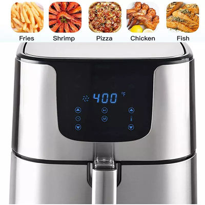 Fritador de ar de aço inoxidável livre de óleo forno de cozinha elétrico 5.5L 7L XL Digital 8 Presets Touch Screen