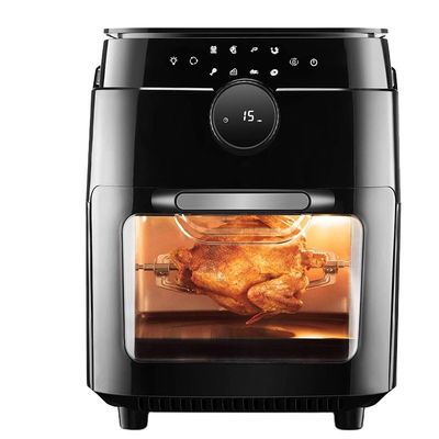 Fornos de fritura a ar de aço inoxidável multifuncionais 12L Rotisserie desidratador de convecção sem óleo