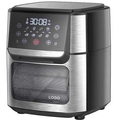Fornos de frigorífico de ar digital de 12L de aço inoxidável de qualidade alimentar sem óleo