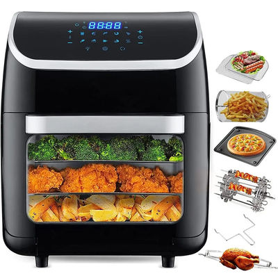 Fornos de frigorífico de ar digital de 12L de aço inoxidável de qualidade alimentar sem óleo