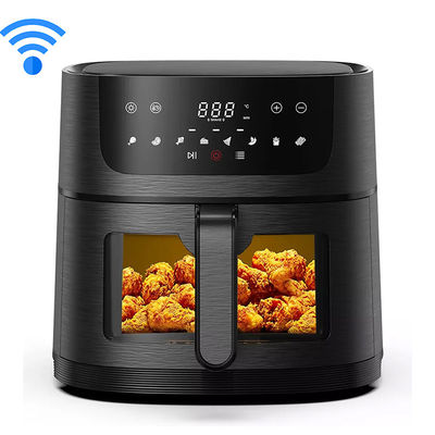 Tuya Wifi Elétrico 3.5L 4L 5.5L 6.5L 8L 9L Smart Glass Free Oil Deep Fryer
