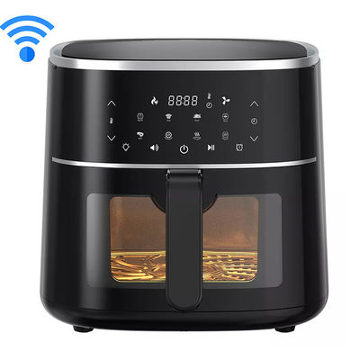 Tuya Wifi Elétrico 3.5L 4L 5.5L 6.5L 8L 9L Smart Glass Free Oil Deep Fryer