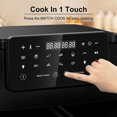 Fritadora de ar de zona dupla sem óleo 9L Grande para família com 2 gavetas 10 presets 2400W baixo teor de gordura