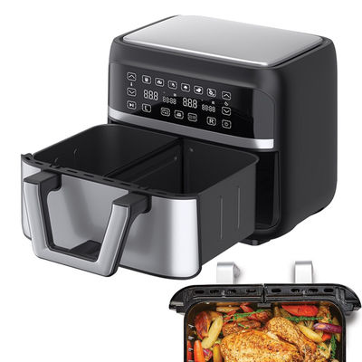 Frigorífico de ar duplo inteligente sem óleo de cesto duplo 9L Digital 2400W