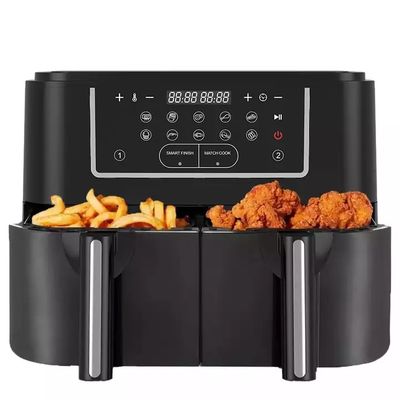 Fritadora de ar duplo 2400W 9L com janela transparente