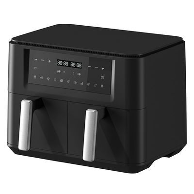 9L 2000W Smart Air Fryer Digital Double Basket Com Janela Visível