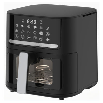 Fritadora de ar digital compacta e inteligente 6.5L 7L Vista Nova janela Freidora De Aire Elétrica Com Wifi