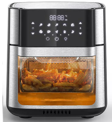 Fritadora de ar digital a vapor com tela digital máquina de grelhar frango rotisserie de aço inoxidável