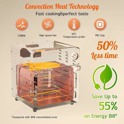 Fritas Elétricas de 15L com Rotisserie para Família 10 em 1 Fritadora de Aço Inoxidável Fritadora de Aço Aço Torradeira Grill