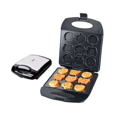4 Pancake Egg Core Customized Waffle Maker Round Para Casa Individual Crianças Bolo de assar