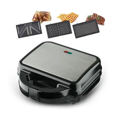 7 5 3 em 1 Mini Electric Waffle Sandwich Makers Não-stick Multifunção Placas de troca