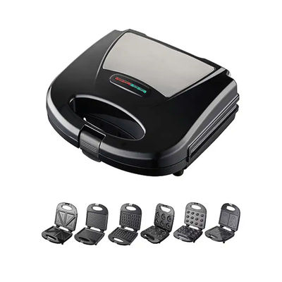 7 5 3 em 1 Mini Electric Waffle Sandwich Makers Não-stick Multifunção Placas de troca