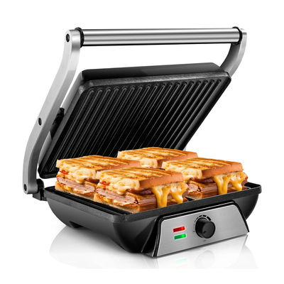 Grelha de Grelhado Panini Elétrica de 4 fatias com controle de temperatura e tempo