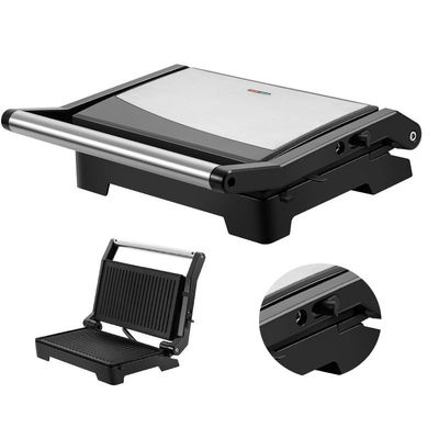 Grelha de Pressão Elétrica de 2 fatias Mini Panini Automático Com Superfície Ultra Não Adesiva