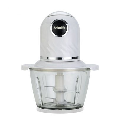 400 Watt Chopper de alimentos elétricos moedor de carne 2,5L Glass Bowl Carne Vegetais Frutas 2 velocidade