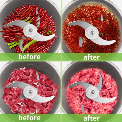 Mini Meat Blenders Chopper Meat Grinder Elétrico de aço inoxidável para alimentos vegetais
