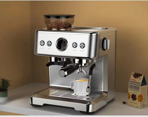 Máquina de expresso italiano de 20 bar Casca de aço inoxidável escovado