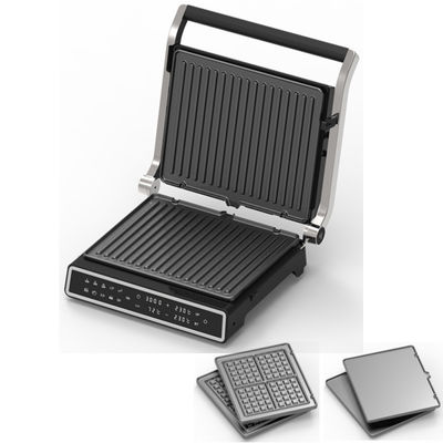 2-Slice Deep Fill Waffle Sandwich Maker Grill BBQ Removível Revestimento antiaderente para cozinha cozinhar Grelhas Elétricas Griddles