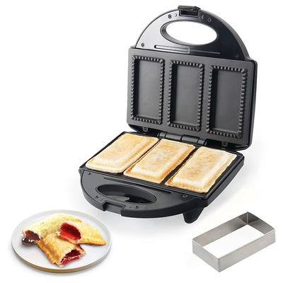 PTFE não pegajoso revestimento 2 fatias Waffle Maker com desmontável Sandwich e Pancake Maker