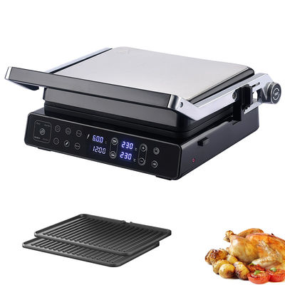 2000W Display Digital Electric Cooktop Cool Touch Safe Handle com bandeja de gotejamento para coleta de óleo Grills &amp; Griddles elétricos