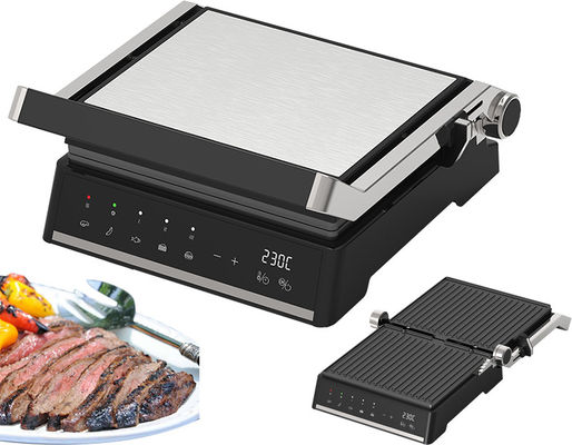 2000W Display Digital Electric Cooktop Cool Touch Safe Handle com bandeja de gotejamento para coleta de óleo Grills &amp; Griddles elétricos