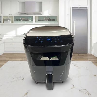 6l Fritadora de ar inteligente Forno de aço inoxidável Multifuncional Quadrado pequeno saudável Elétrico para uso doméstico