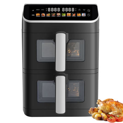 Dual Stack 12 Color Presets 6+6l Electric Digital Air Fryer Sync Função de cozinha dupla com opção de tipo de forno de janela visível