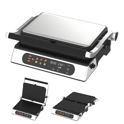 2000W Elétrico Digital Big Contact Grill Grill Sem Fumo Aparelho de cozinha doméstico Desmontável 4/6 Slice Panini Maker