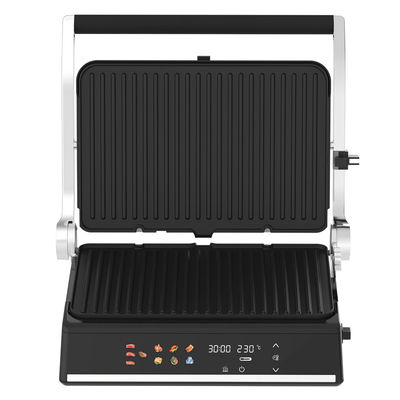 Grill sem fumo Grill de cozinha doméstica desmontável 6 fatias Panini Maker com sonda de detecção