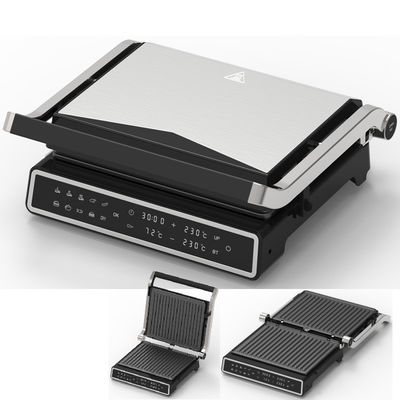Grill sem fumo Grill de cozinha doméstica desmontável 6 fatias Panini Maker com sonda de detecção