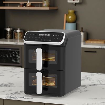 Quadrado de plástico 1800 Watt Airfryer digital App controlado