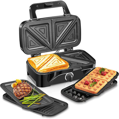 2 fatias Deep Xxl Grill Sandwich Maker Regulador de temperatura Desmontável Fonte de energia elétrica Ptfe Uso doméstico