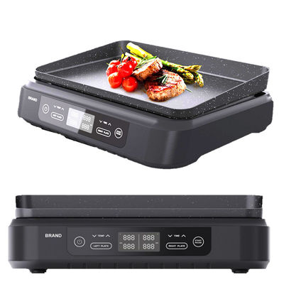 2 fatias Deep Xxl Grill Sandwich Maker Regulador de temperatura Desmontável Fonte de energia elétrica Ptfe Uso doméstico