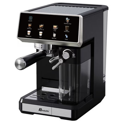 Anbo Big Touch Screen Control Máquina de café Cappuccino Espresso Multifuncional com moedor