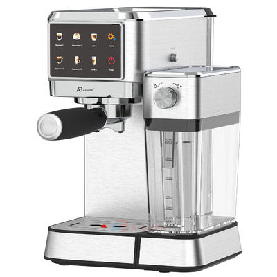 Anbo Big Touch Screen Control Máquina de café Cappuccino Espresso Multifuncional com moedor