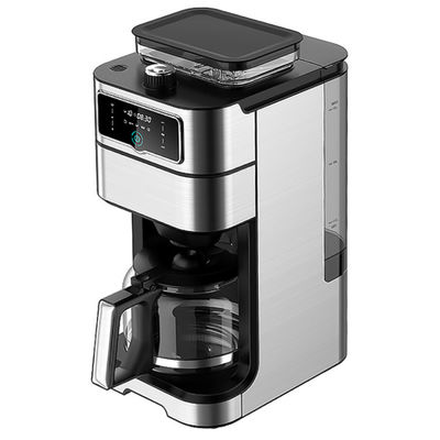 Anbo Big Touch Screen Control Máquina de café Cappuccino Espresso Multifuncional com moedor