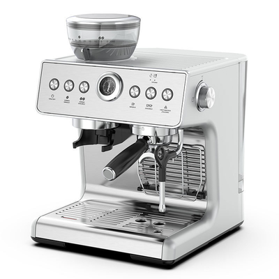 ANBOLIFE Máquina de café expresso 2 em 1 com moedor integrado 2800W